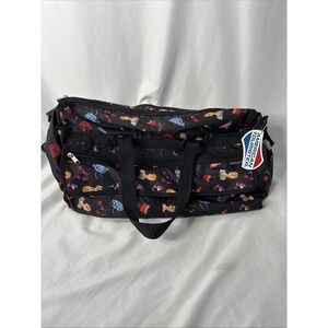 Vintage American Tourister Duffle Weekender Black Bag‎ Women's Fashion Retro